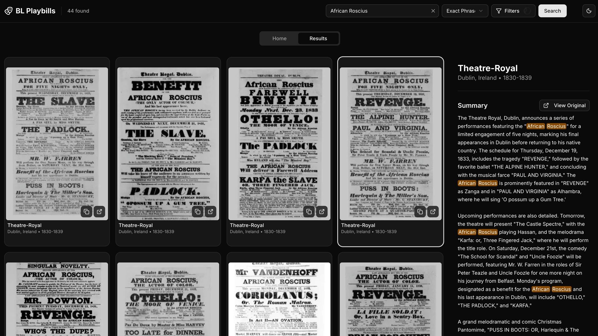 Results Grid Screenshot